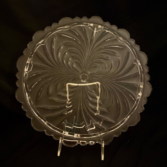 Glass Swirl Raised Platter - 13” - Picture 6 of 7